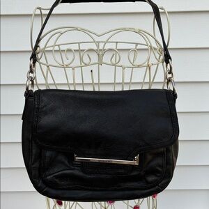 Coach rare Black Leather Shoulder Bag